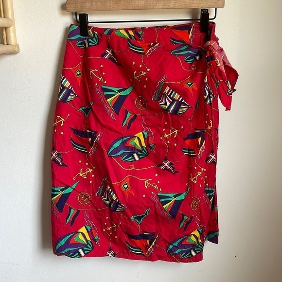Vintage Bechamel Nautical Wrap Skirt - Picture 1 of 7